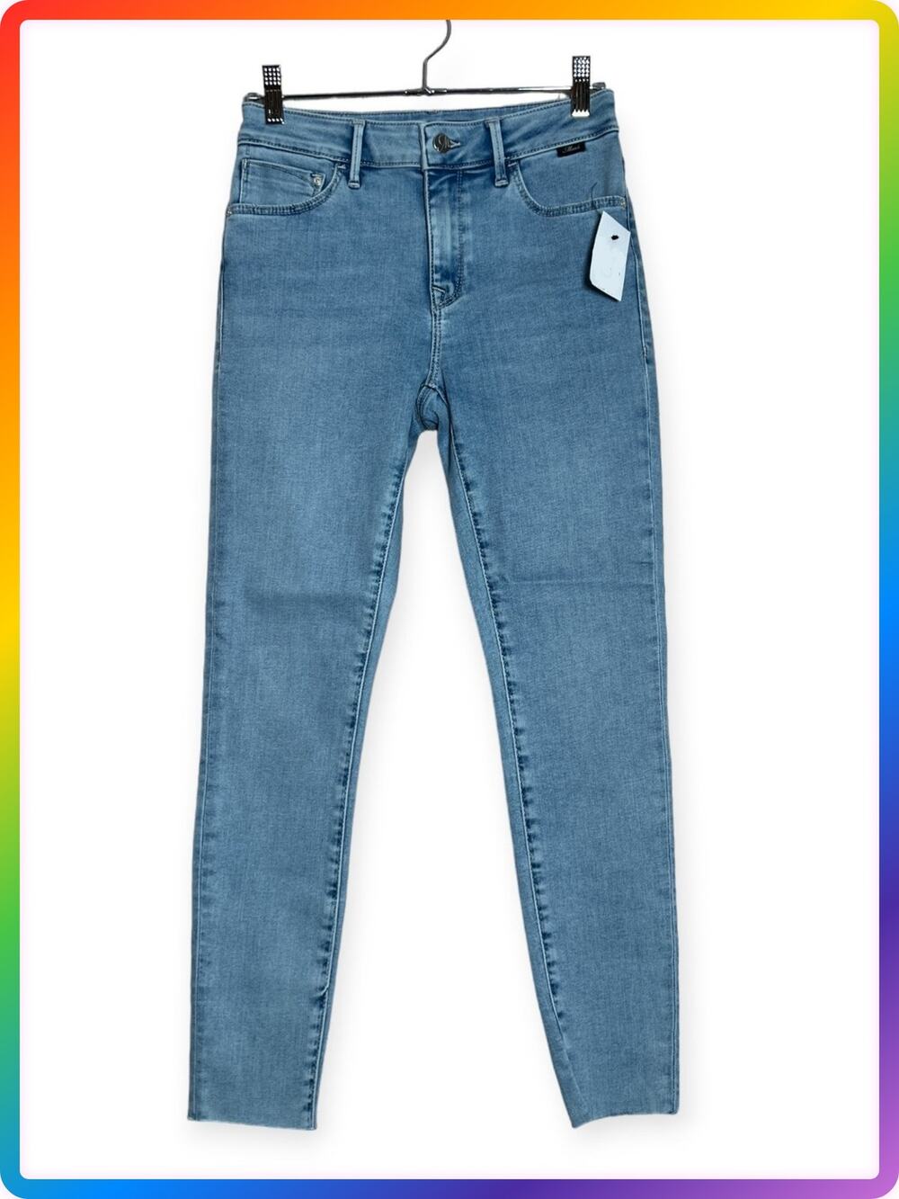 Mavi Tess High Rise Skinny Jeans SIZE 27x27 Light Blue Classic Stretch Denim